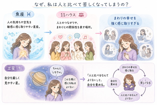 土星魚座11ハウス